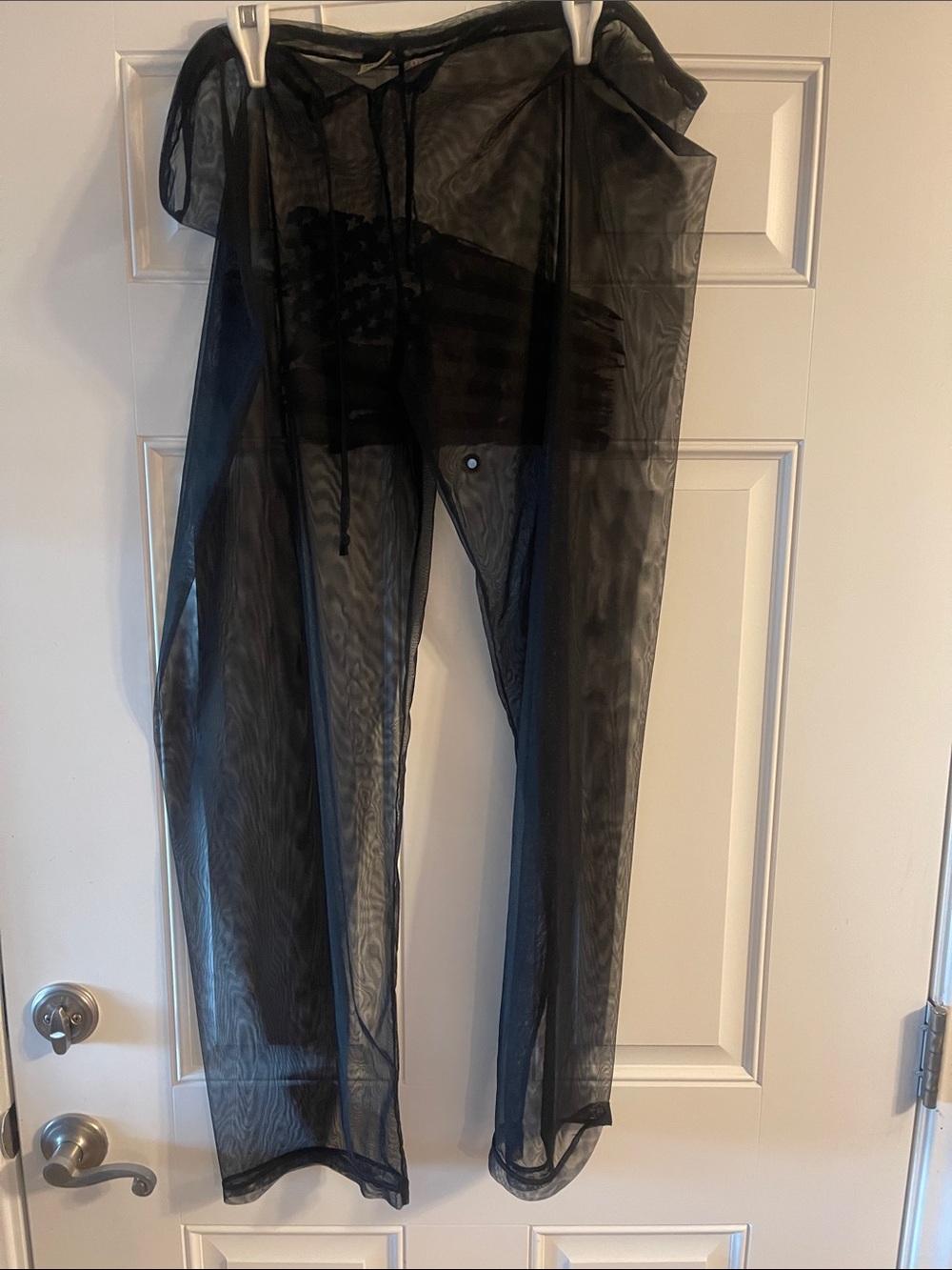 Sheer Black Mesh Beach Pants